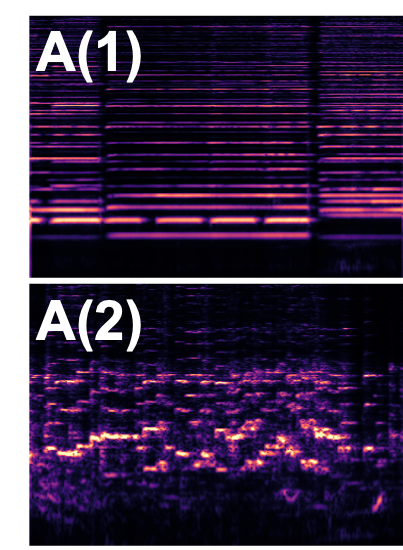 Inference end separaetd spectrogram.